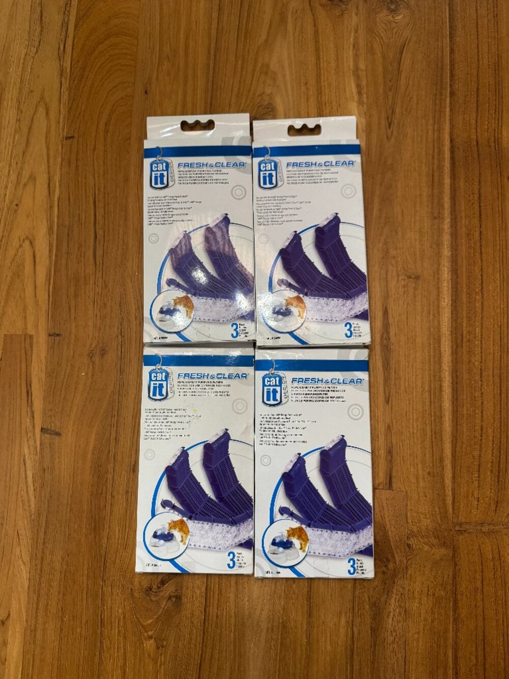 Cat It Pet Water Fountain Filters Fresh & Clear - 4 boxes - 11 total filters
